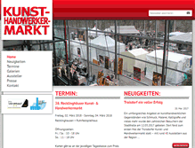 Tablet Screenshot of kunstmarkt-recklinghausen.de